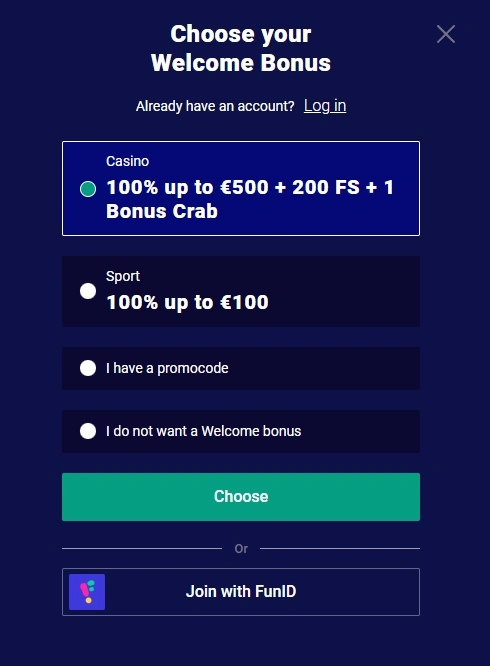 Frumzi Casino Registration